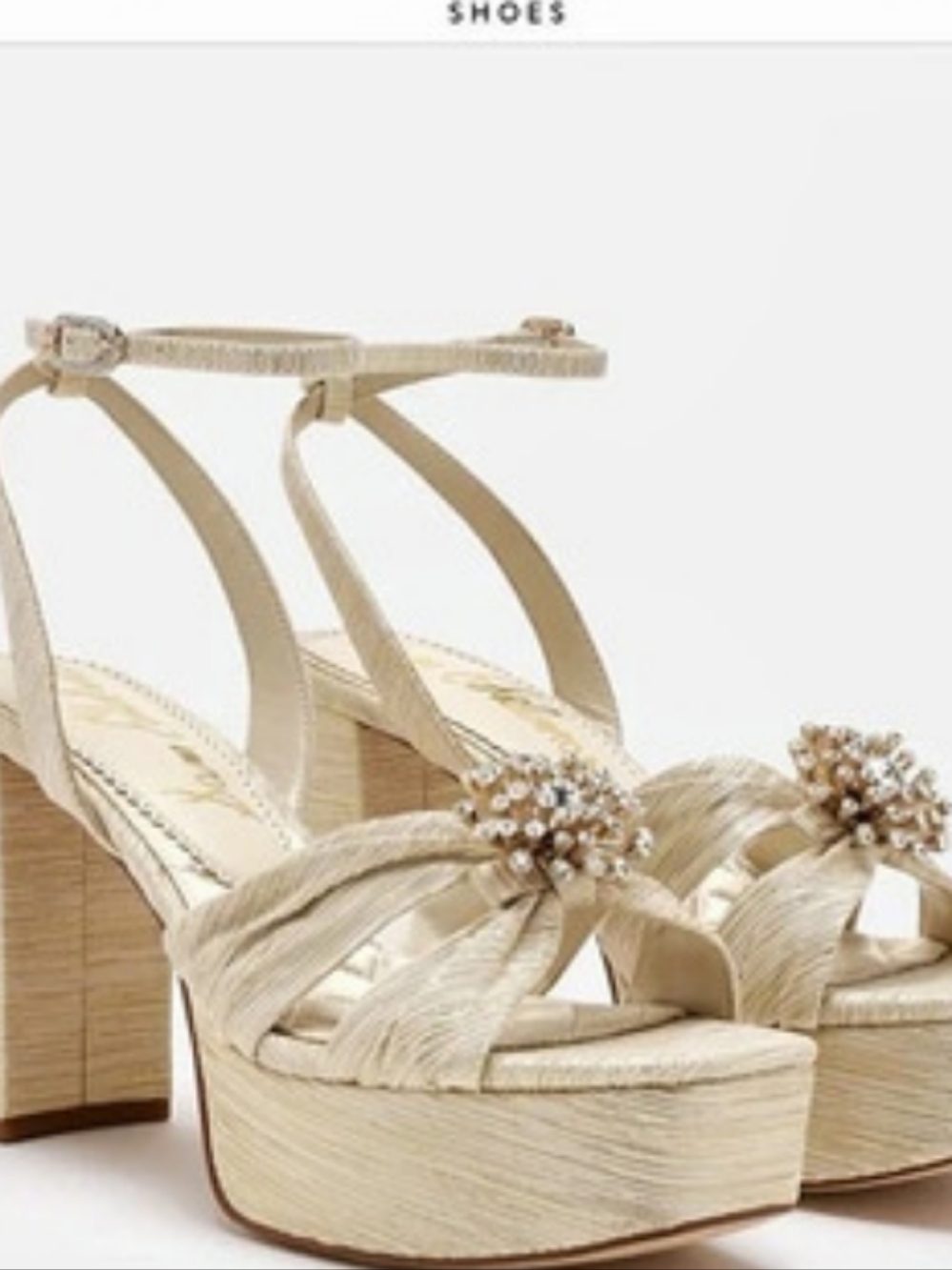 Sam Edelman Janelle Platform Sandal Gold Heels Size 10 New Without Box